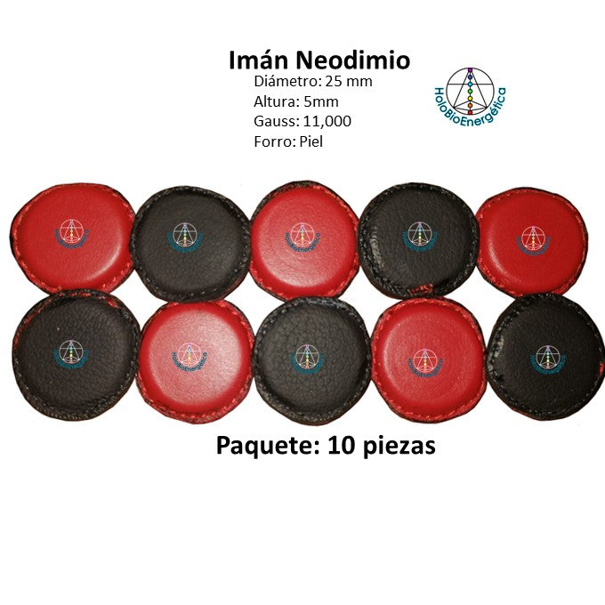 Imanes Biomagnetismo De Neodimio Forrados 25mm X 5mm Paq 10
