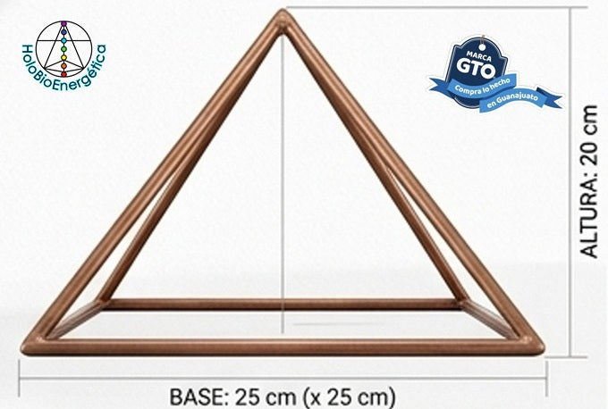 Piramide De Cobre 25 Cm X 25 Cm X 20 Cm Energia Piramidal