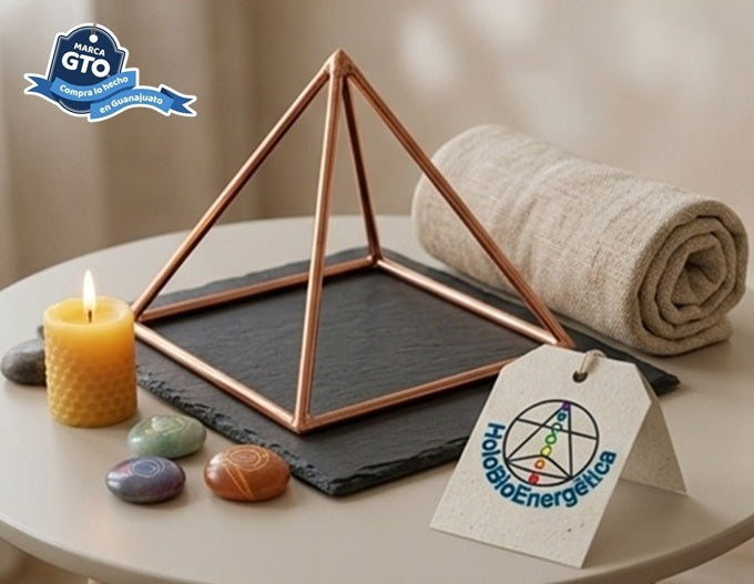 Piramide De Cobre 25 Cm X 25 Cm X 20 Cm Energia Piramidal