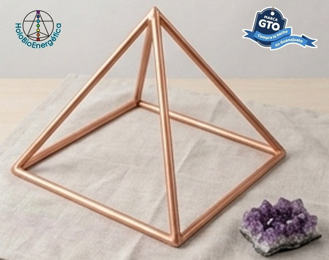 Piramide De Cobre 25 Cm X 25 Cm X 20 Cm Energia Piramidal