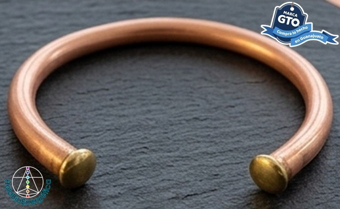 Pulsera Brazalete De Cobre Para Hombre 19 Cm