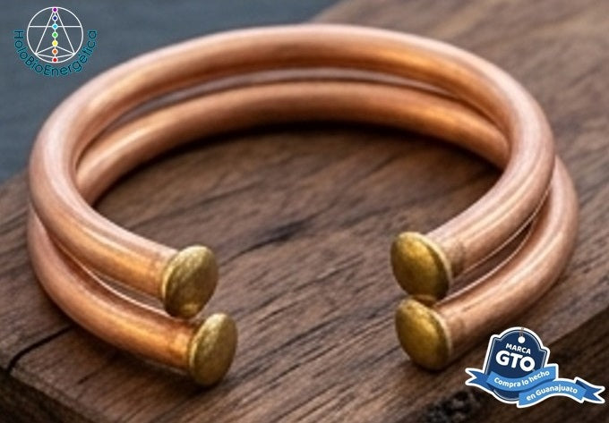 Pulsera Brazalete De Cobre Para Hombre 19 Cm