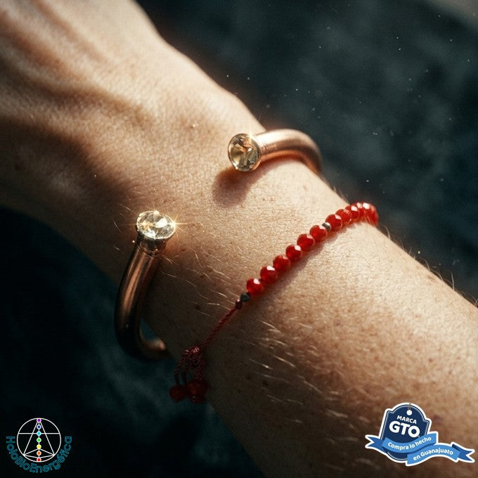 Pulsera Brazalete De Cobre Para Mujer 16 Cm