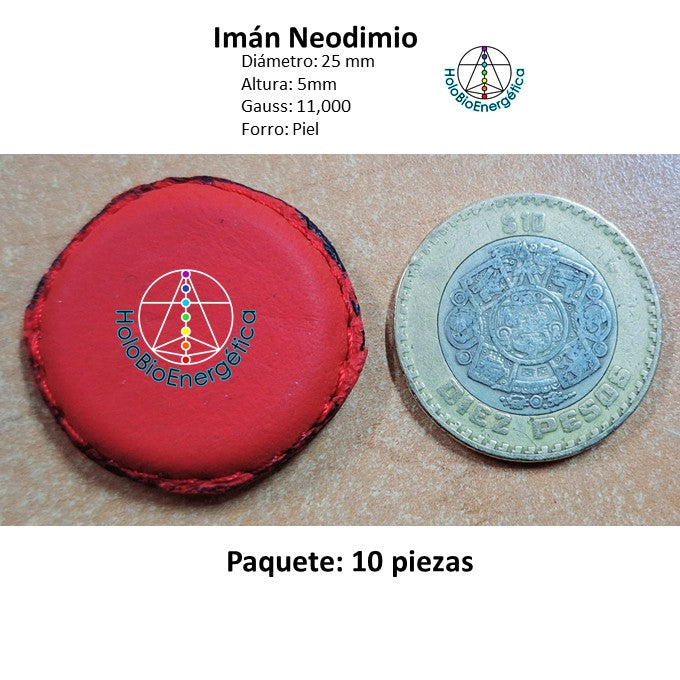 Imanes Biomagnetismo De Neodimio Forrados 25mm X 5mm Paq 10