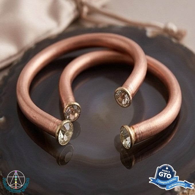 Pulsera Brazalete De Cobre Para Mujer 16 Cm