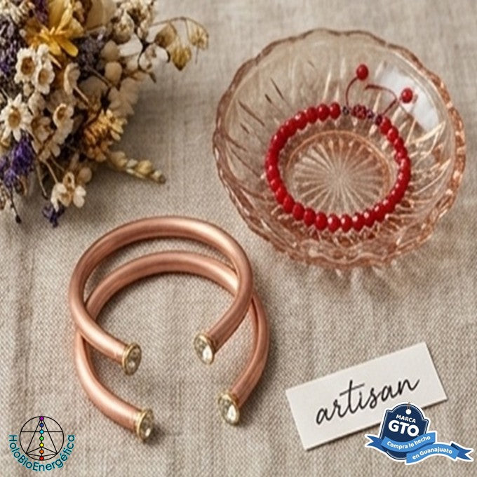 Pulsera Brazalete De Cobre Para Mujer 16 Cm