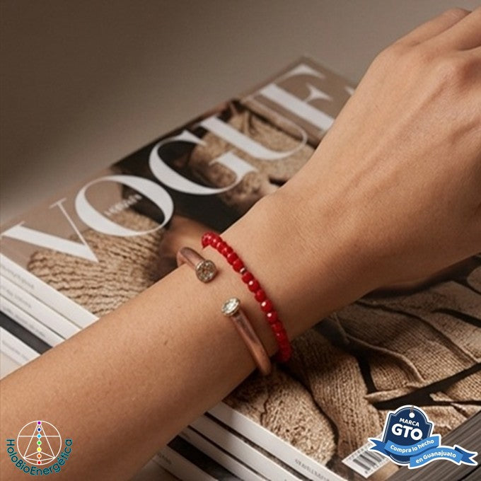 Pulsera Brazalete De Cobre Para Mujer 16 Cm